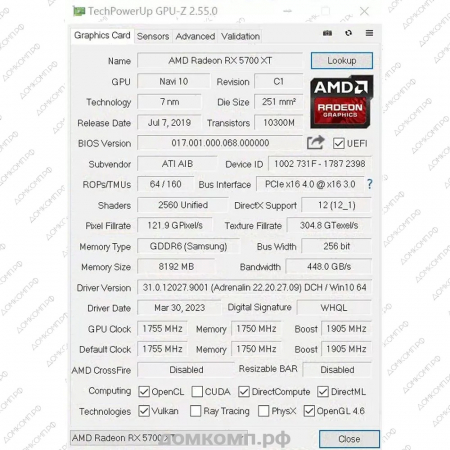 фото Видеокарта PRO AMD Radeon RX 5700 XT DUAL [MG-RX5700XY-8GD6] в оренбурге